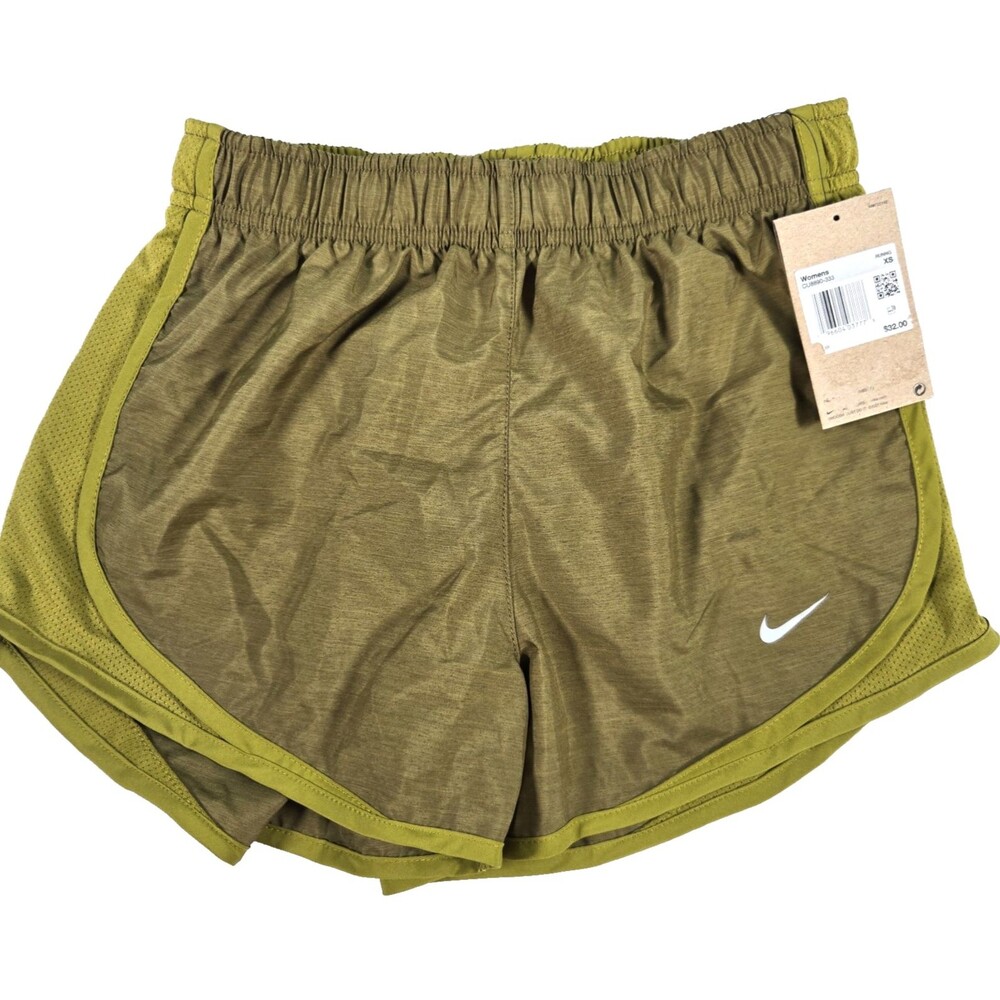 Nike Women's Tempo DRI-FIT 3'' Running Shorts Olive Green Size XS New